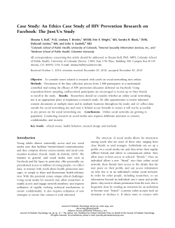 Case Study: An Ethics Case Study of HIV Prevention Research on