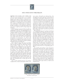 1851 one-cent franklin - Siegel Auction Galleries