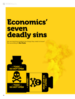 Economics` seven deadly sins - EFMD`s Global Focus Magazine