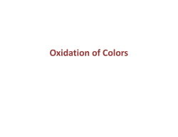 Oxidation of Colors