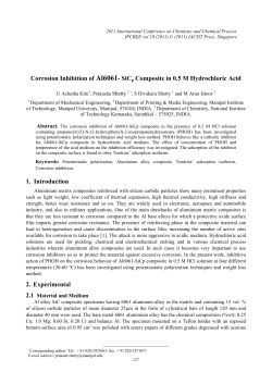 Corrosion Inhibition of Al6061- SiCp Composite in 0.5 M