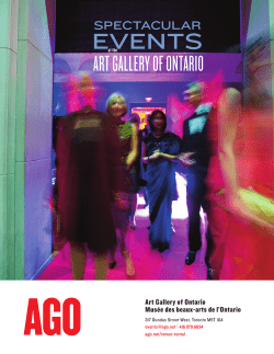 EVENTS ART GALLERY OF ONTARIO