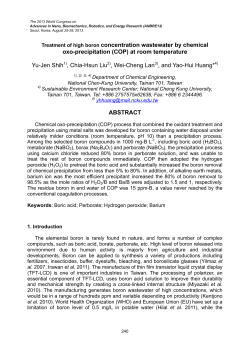 Treatment of high boron concentration wastewater by chemical oxo