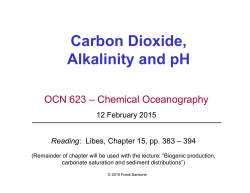 Carbon Dioxide, Alkalinity and pH