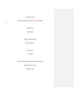 Cultural Analysis Ancient Axum and the Influence Power? of