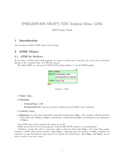(PRELIMINARY DRAFT) NDN Technical Memo: LINK