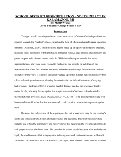 school district desegregation and its impact in kalamazoo, mi