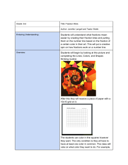 Students will understand what fractions mean easier by creating