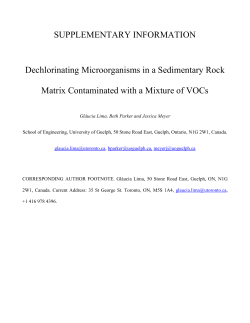 SUPPLEMENTARY INFORMATION Dechlorinating Microorganisms