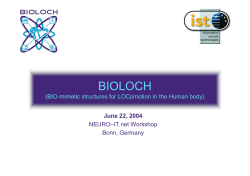 BIOmimetic structures for LOComotion in the Human body