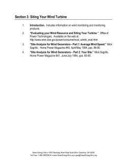 Section 3: Siting Your Wind Turbine