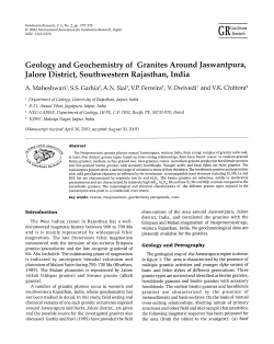 Geology and Geochemistry of Granites Around Jaswantpura