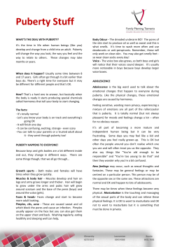 Puberty Stuff