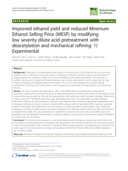 Improved ethanol yield and reduced Minimum Ethanol Selling Price