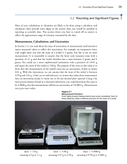2.2 Rounding and Significant Figures