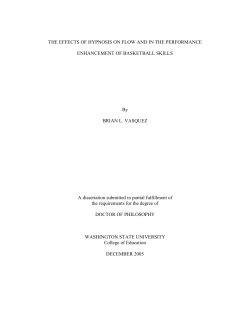 THE EFFECTS OF HYPNOSIS ON FLOW AND IN THE