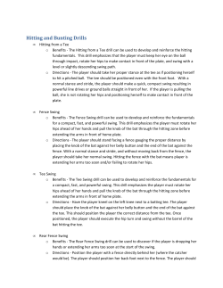 Hitting and Bunting Drills