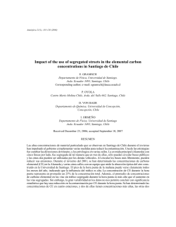 Impact of the use of segregated streets in the elemental carbon
