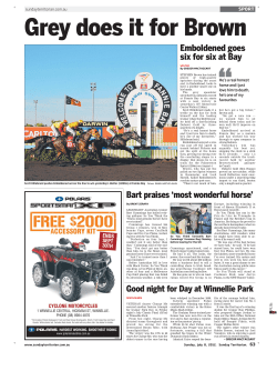 Bart praises `most wonderful horse` Emboldened