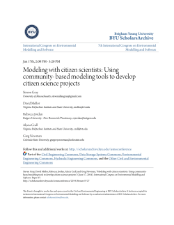 Modeling with citizen scientists: Using community