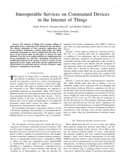Interoperable Services on Constrained Devices in the Internet of