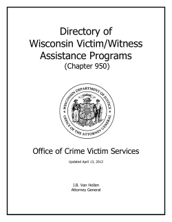 Directory of - Wisconsin Department of Justice