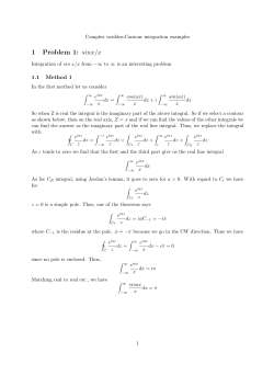 1 Problem 1: sinx/x
