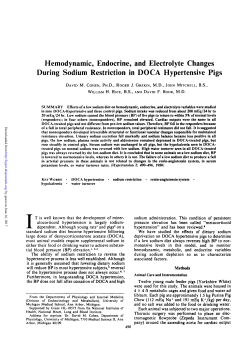 Hemodynamic, Endocrine, and Electrolyte Changes