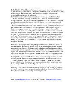 Its Park Hall`s 10th birthday this April, and it