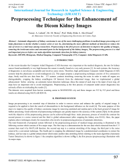 Preprocessing Technique for the Enhancement of the Dicom Kidney
