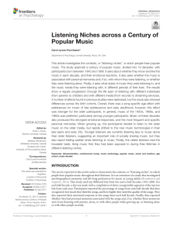 Listening Niches across a Century of Popular Music