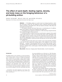 The effect of sand depth, feeding regime, density, and body mass on