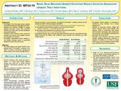 novel dual-‐balloon urinary catheters reduce