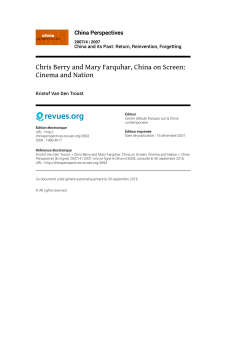 Chris Berry and Mary Farquhar, China on Screen: Cinema and Nation