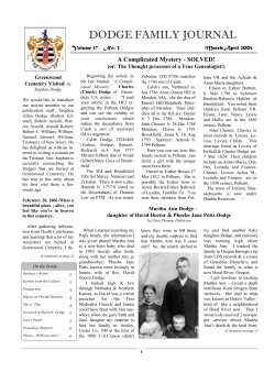 March-April 2001 - The Dodge Family Association