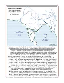South Asia Activity 3 - Partition Watersheds