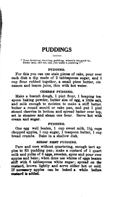 PUDDINGS