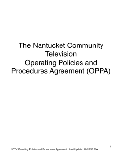 OPPA - Nantucket Community Television