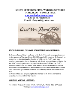 March 2017 - South Suburban Civil War Round Table