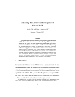 Explaining the Labor Force Participation of Women 20-24