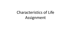 Characteristics of Life