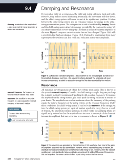 9.4 Damping and Resonance