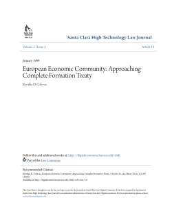 European Economic Community - Santa Clara Law Digital Commons