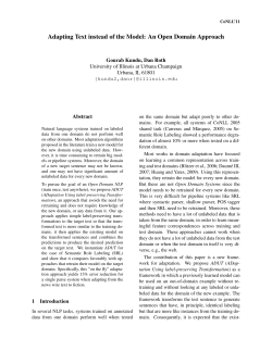 Adapting Text instead of the Model: An Open Domain Approach