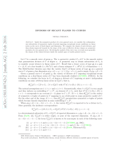 Divisors of secant planes to curves