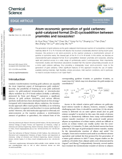 Atom-economic generation of gold carbenes