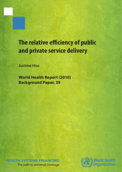 The relative efficiency of public and private service delivery
