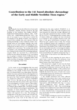 Contribution to the 14C based absolute chronology of the