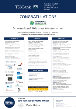 printable copy - Taranaki Chamber of Commerce