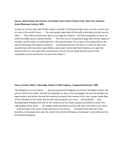 Source: Josiah Strong. Our Country: Its Possible Future and Its